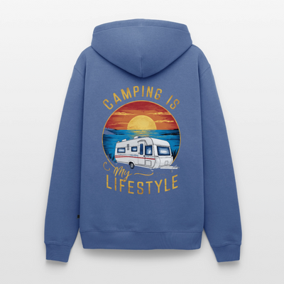 Camping my Lifestyle - Herren Camping Hoodie - Taubenblau