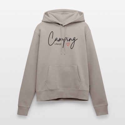 Camping Lifestyle Liebe - Damen Camping Hoodie - Taupe