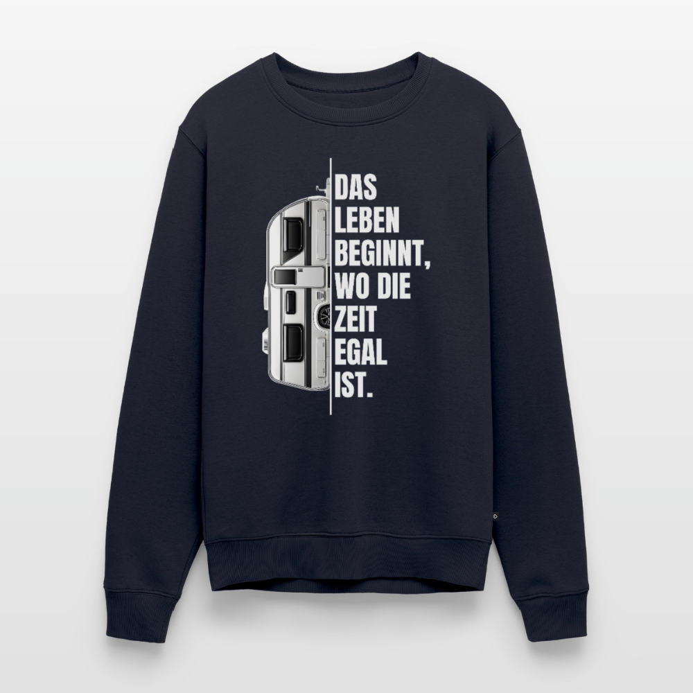 Camping ist Zeitlos - Herren Camping Sweatshirt - Wohnwagen - Navy