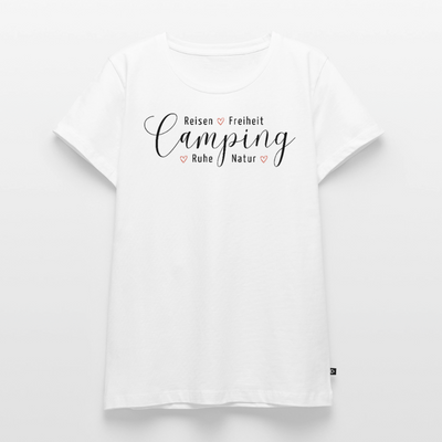 Camping Lifestyle Liebe - Damen Camping T-Shirt - Weiß