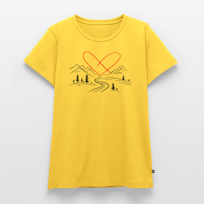 Naturliebe - Damen Camping T-Shirt - Sonnengelb