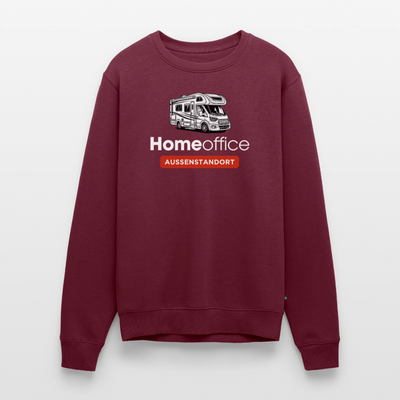 Wohnmobil Homeoffice - Herren Camping Sweatshirt - Burgunderrot