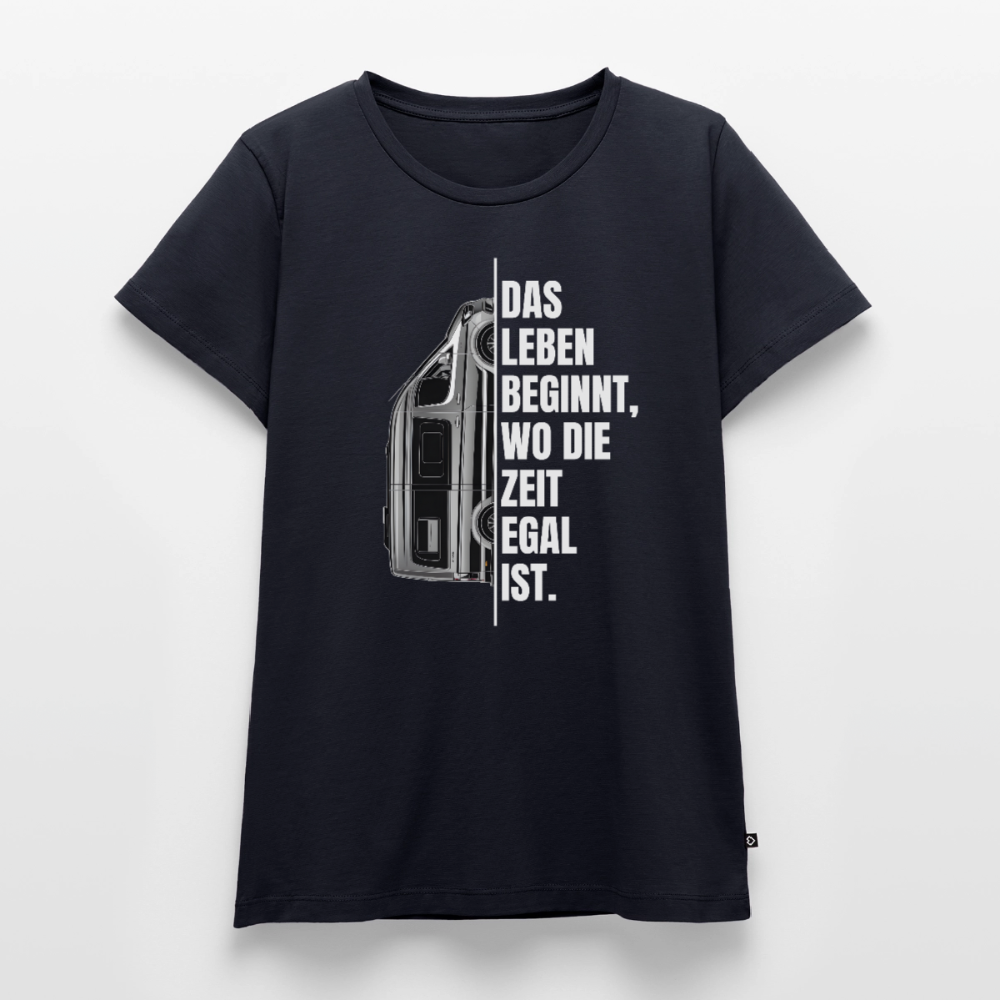 Camping ist Zeitlos - Damen Camping T-Shirt - Vanlife - Navy