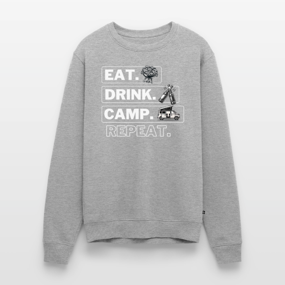 Camping Kreislauf - Herren Camping Sweatshirt - Bulli - Grau meliert