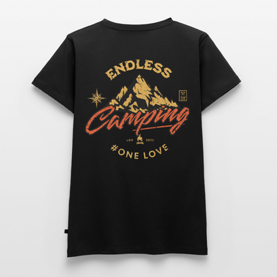 Endless Camping - Damen Camping T-Shirt - Schwarz