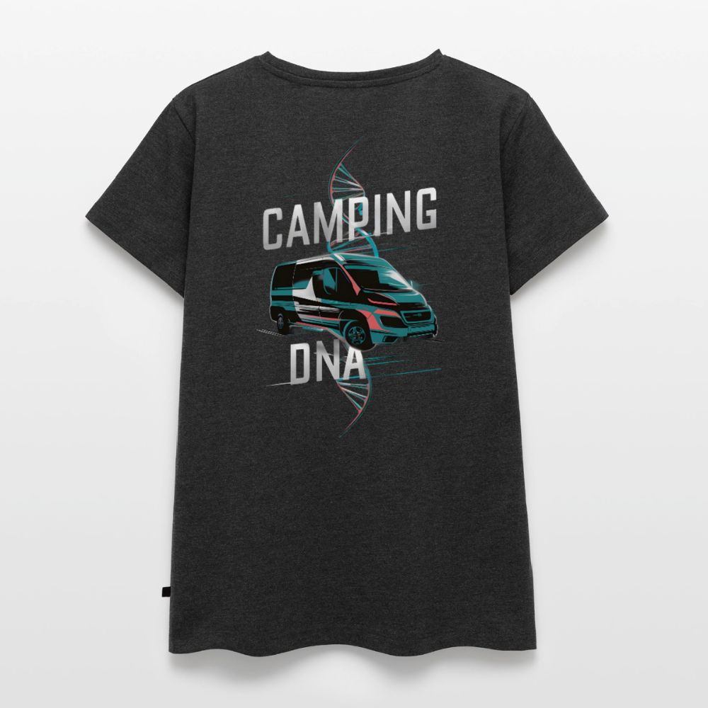 Vanlife DNA - Damen Camping T-Shirt - Anthrazit meliert
