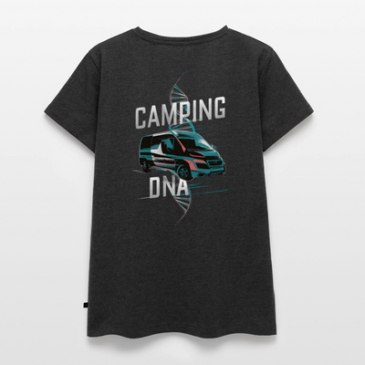 Vanlife DNA - Damen Camping T-Shirt - Anthrazit meliert