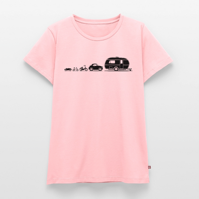 Evolution Wohnwagen - Damen Camping T-Shirt - Rosa