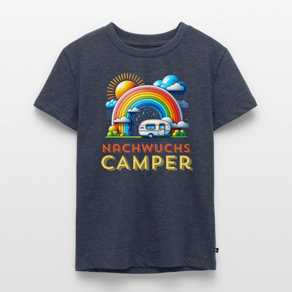 Nachwuchs Camper - Kinder Camping T-Shirt - Jeansblau 