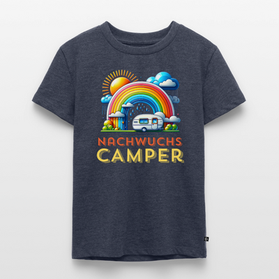 Nachwuchs Camper - Kinder Camping T-Shirt - Jeansblau 