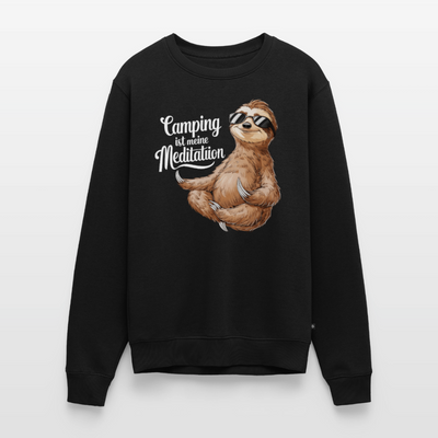 Camping ist Meditation - Herren Camping Sweatshirt - Schwarz