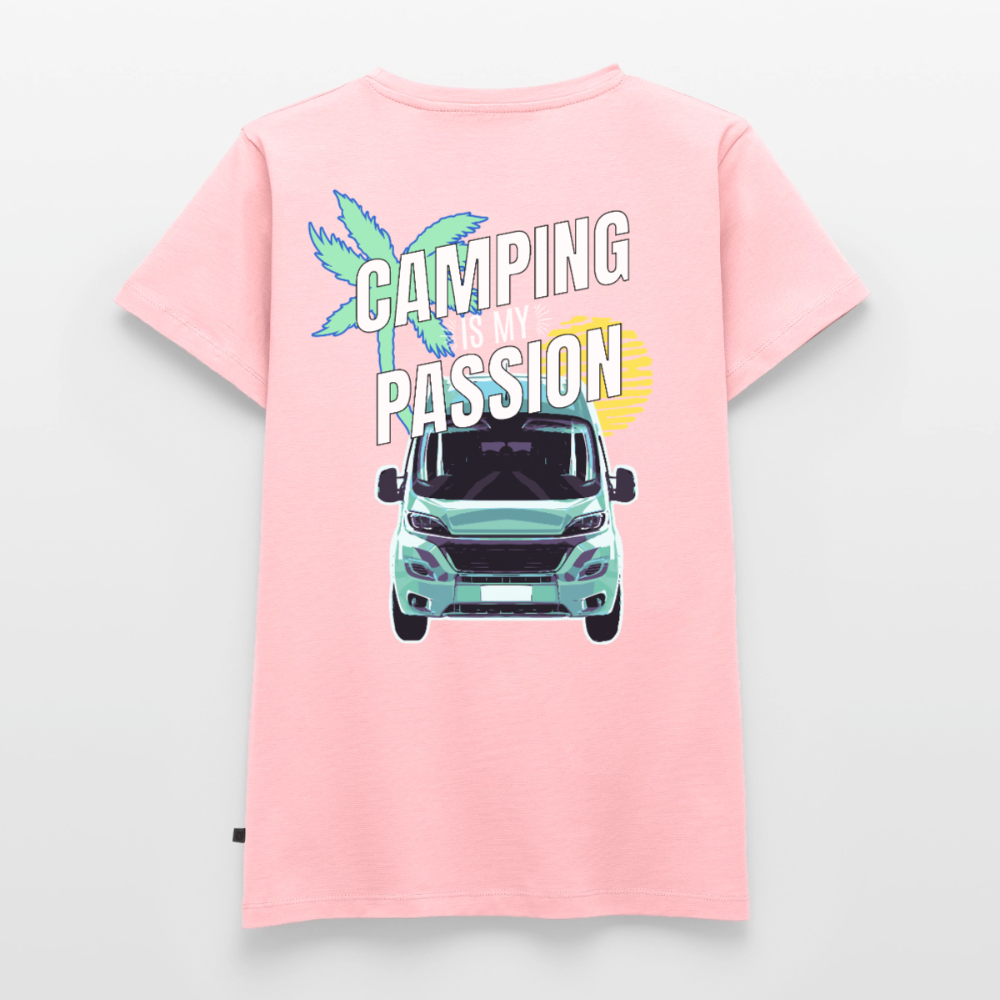 Camping Passion - Damen Camping T-Shirt - Rosa