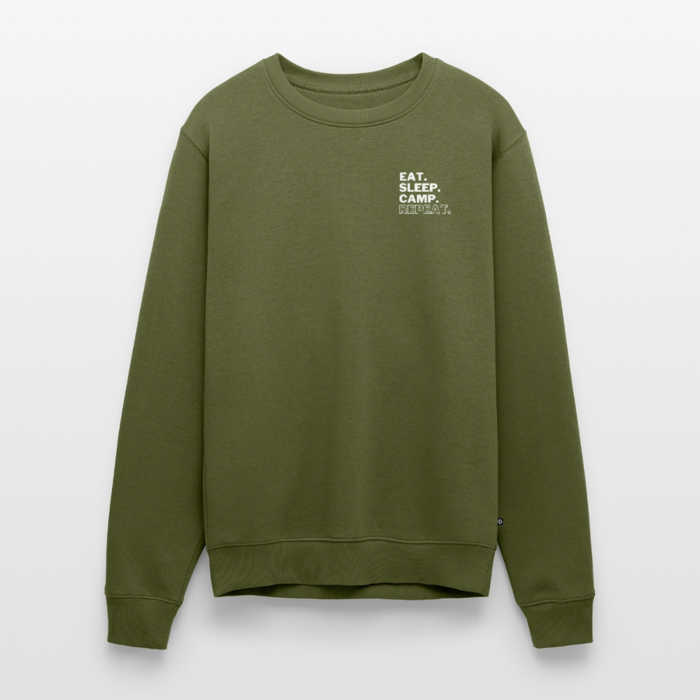 Eat Sleep Camp Repeat - Herren Camping Sweatshirt - Khaki