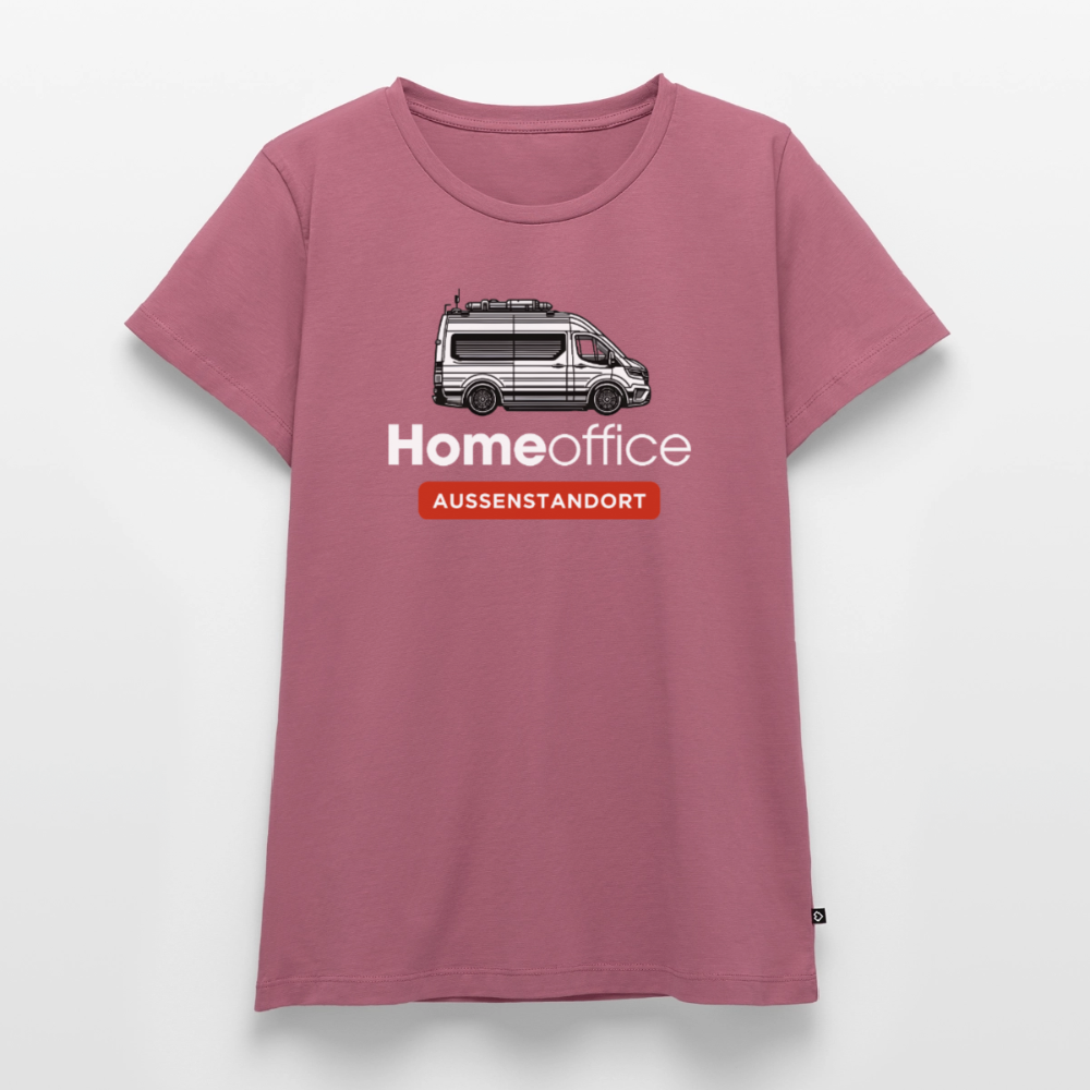 Vanlife Homeoffice - Damen Camping T-Shirt - Mauve