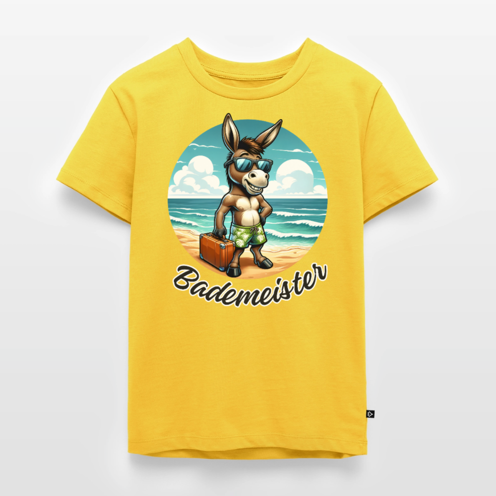 Bademeister - Kinder Camping T-Shirt - Sonnengelb
