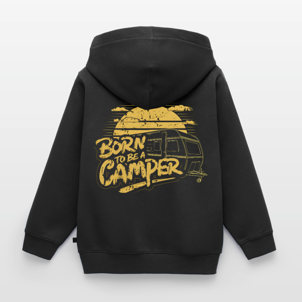 Born to be a Camper - Kinder Camping Hoodie - Schwarz