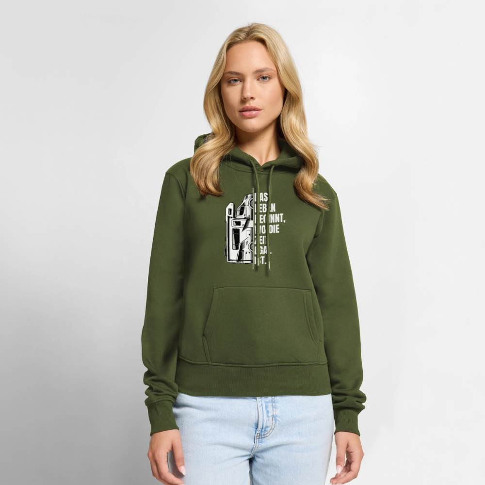 SPOD - Camping ist Zeitlos - Damen Camping Hoodie - Wohnmobil - Khaki