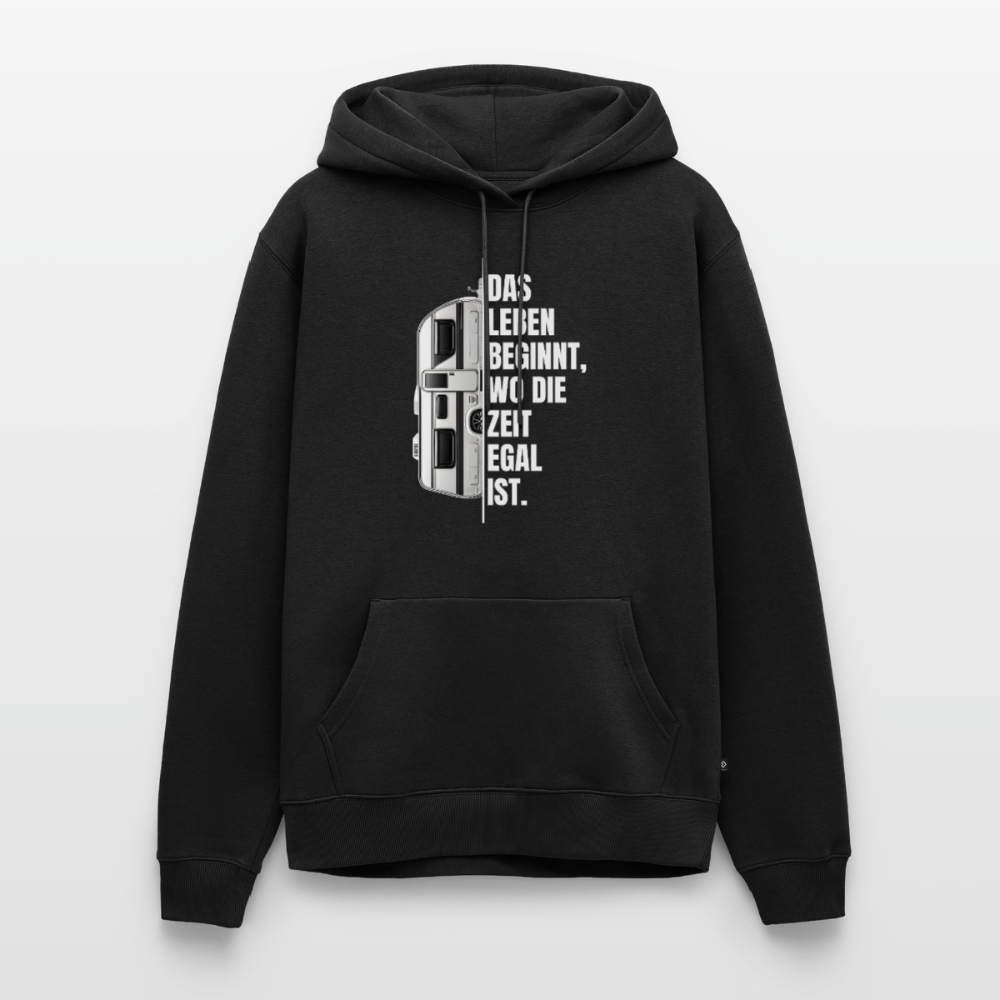 Camping ist Zeitlos - Herren Camping Hoodie - Wohnwagen - Schwarz