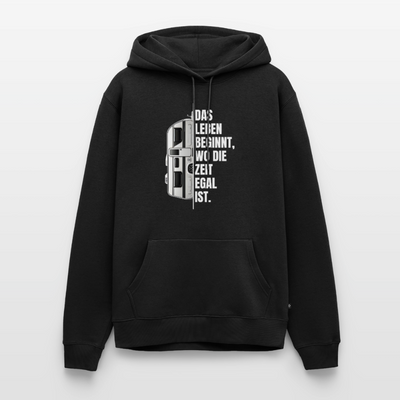 Camping ist Zeitlos - Herren Camping Hoodie - Wohnwagen - Schwarz