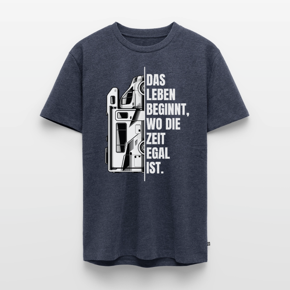 Camping ist Zeitlos - Herren Camping T-Shirt - Wohnmobil - Jeansblau 