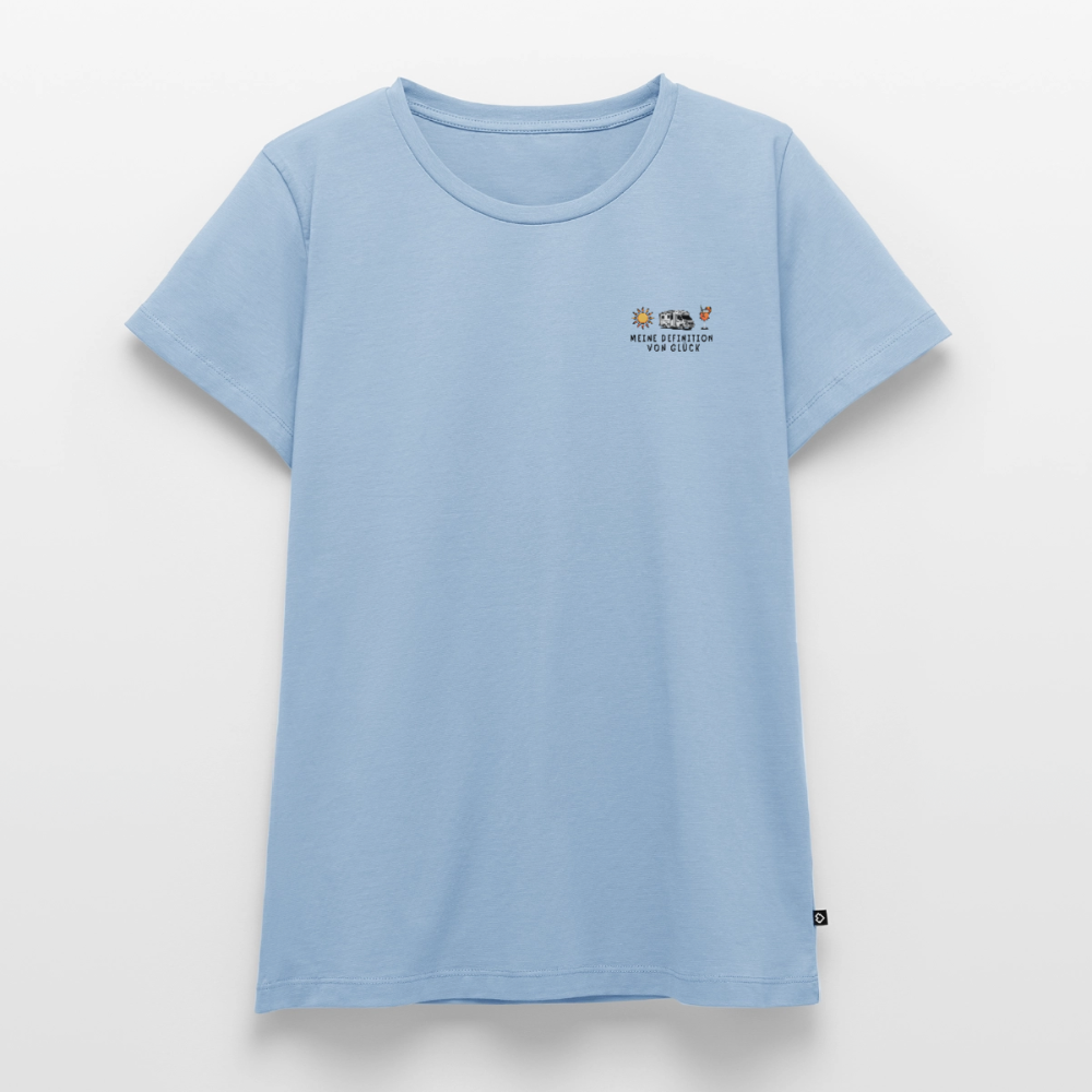 Definition von Glück - Damen Camping T-Shirt - Wohnmobil - Hellblau