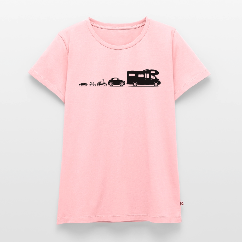 Evolution Wohnmobil - Damen Camping T-Shirt - Rosa