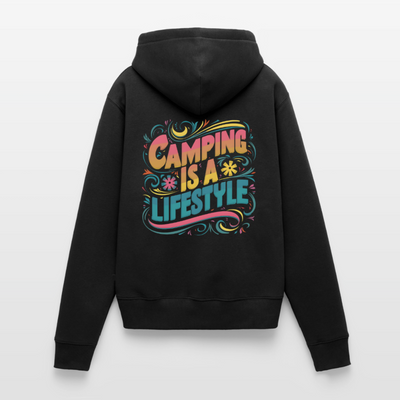 My Lifestyle - Damen Camping Hoodie - Schwarz