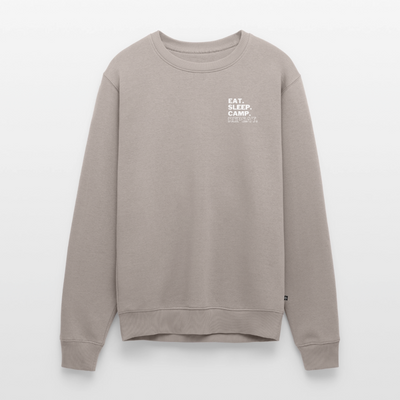 Eat Sleep Camp Repeat - Herren Camping Sweatshirt - Taupe