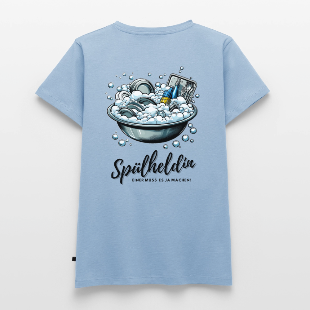 Spülheldin - Damen Camping T-Shirt - Hellblau