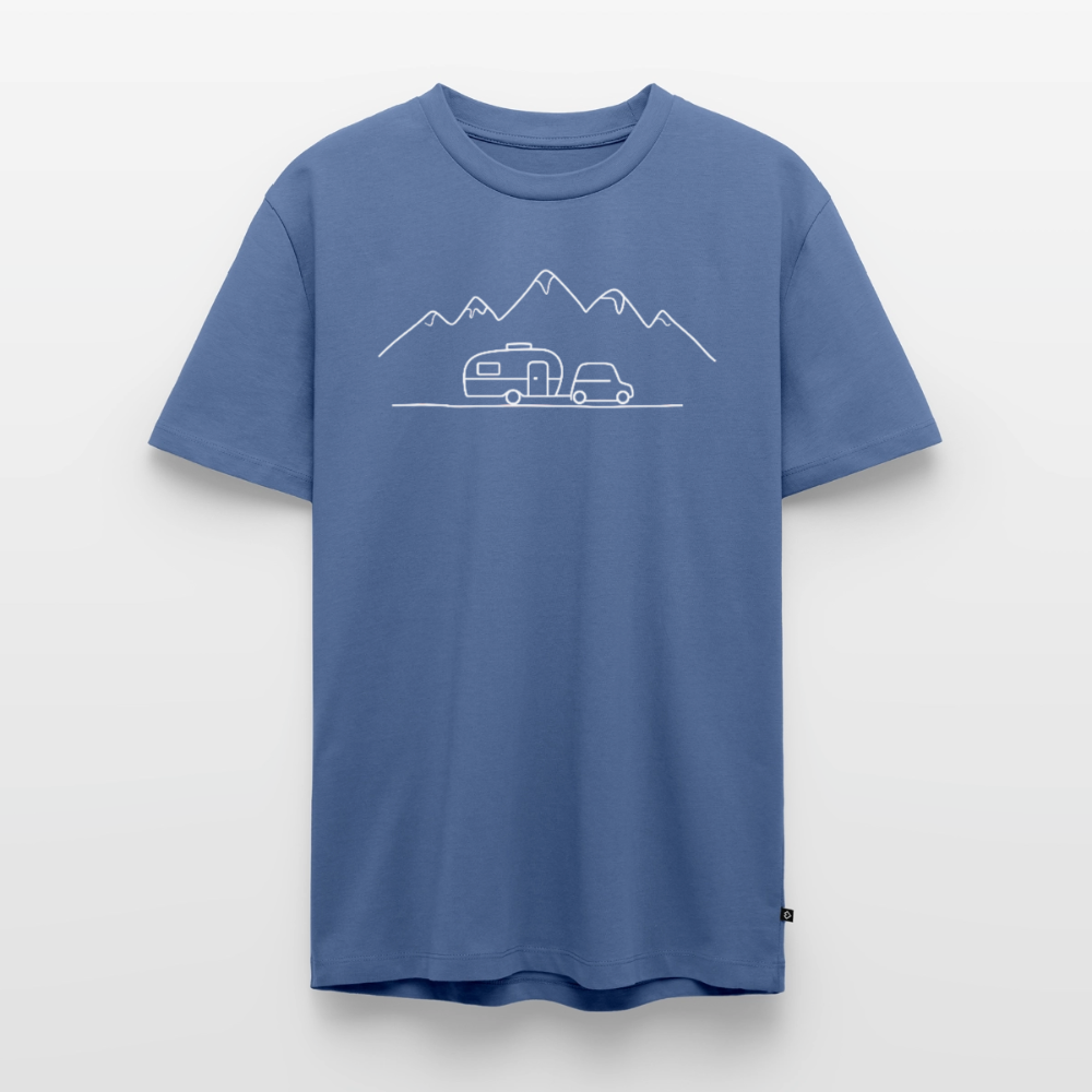 Keep it simple - Herren Camping T-Shirt - Taubenblau