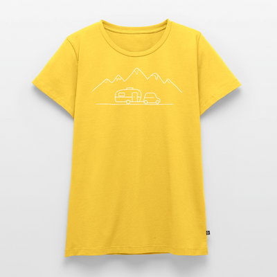 Keep it simple - Damen Camping T-Shirt - Sonnengelb