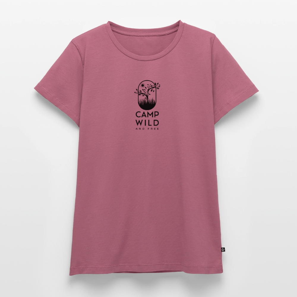 Camp Wild and Free - Damen Camping T-Shirt - Mauve