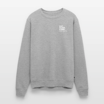Eat Sleep Camp Repeat - Herren Camping Sweatshirt - Grau meliert