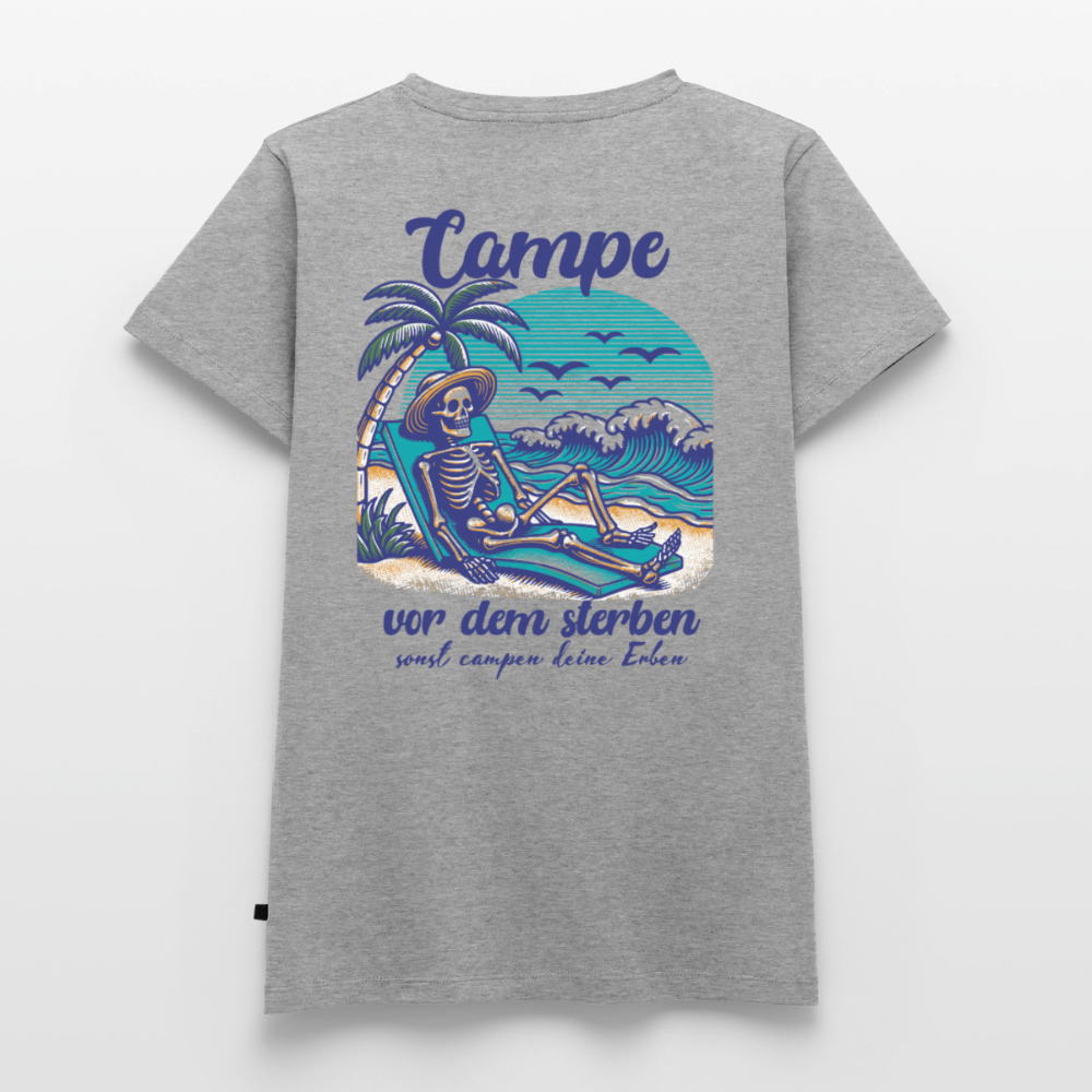 Campe Jetzt - Damen Camping T-Shirt - Grau meliert