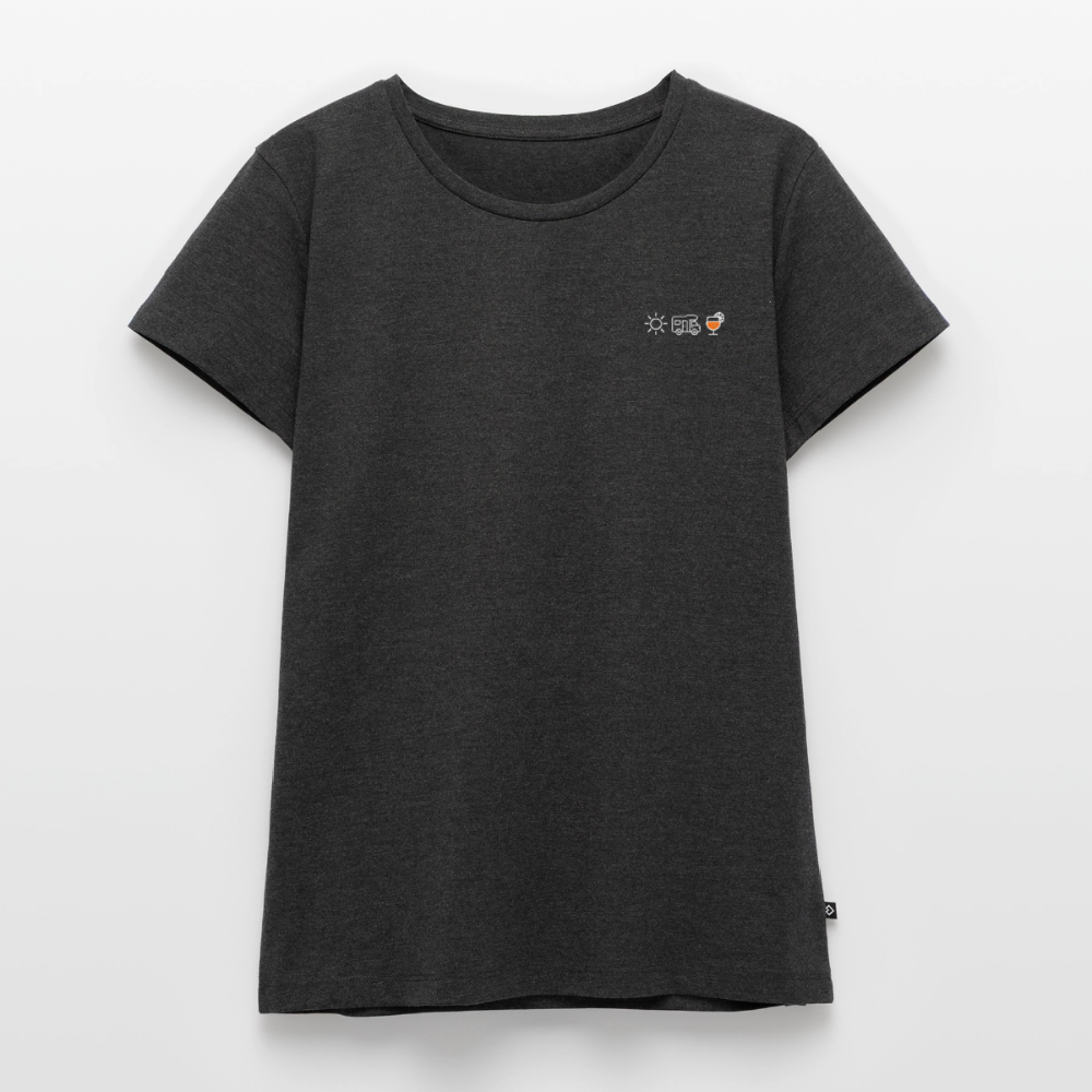 Sonne Wohnmobil Aperol - Damen Camping T-Shirt - Anthrazit meliert