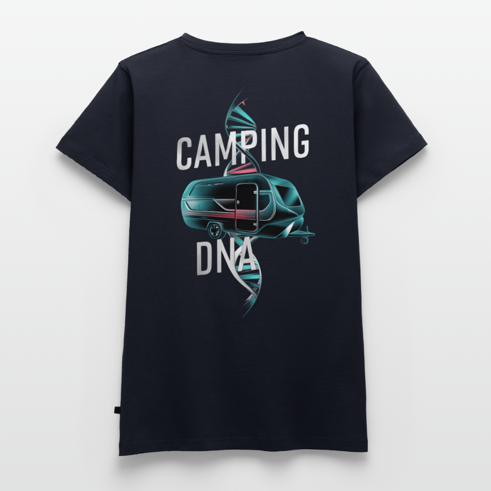 Wohnwagen DNA - Damen Camping T-Shirt - Navy