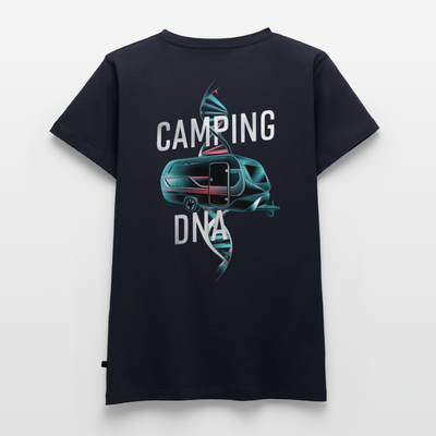 Wohnwagen DNA - Damen Camping T-Shirt - Navy