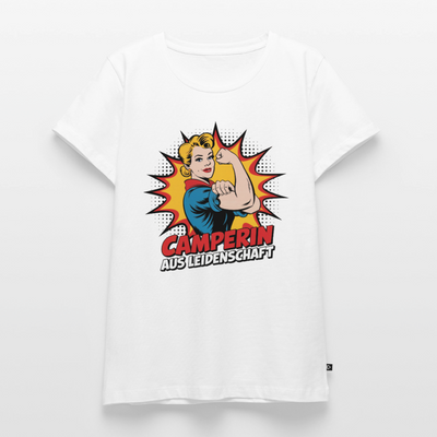 Camperin aus Leidenschaft - Damen Camping T-Shirt - Weiß