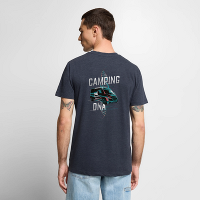 Vanlife Camping DNA - Herren Camping T-Shirt - Jeansblau 