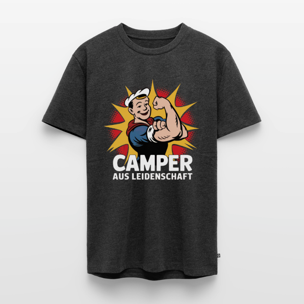 Camper aus Leidenschaft - Herren Camping T-Shirt - Anthrazit meliert
