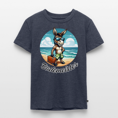 Bademeister - Kinder Camping T-Shirt - Jeansblau 