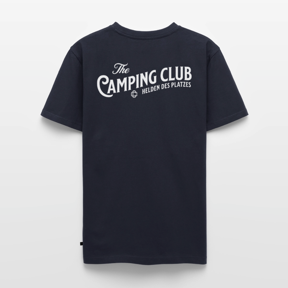 Vintage Camping Club - Herren Camping T-Shirt - Rückendruck - Navy