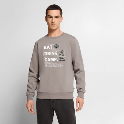 Camping Kreislauf - Herren Camping Sweatshirt - Vanlife - Taupe