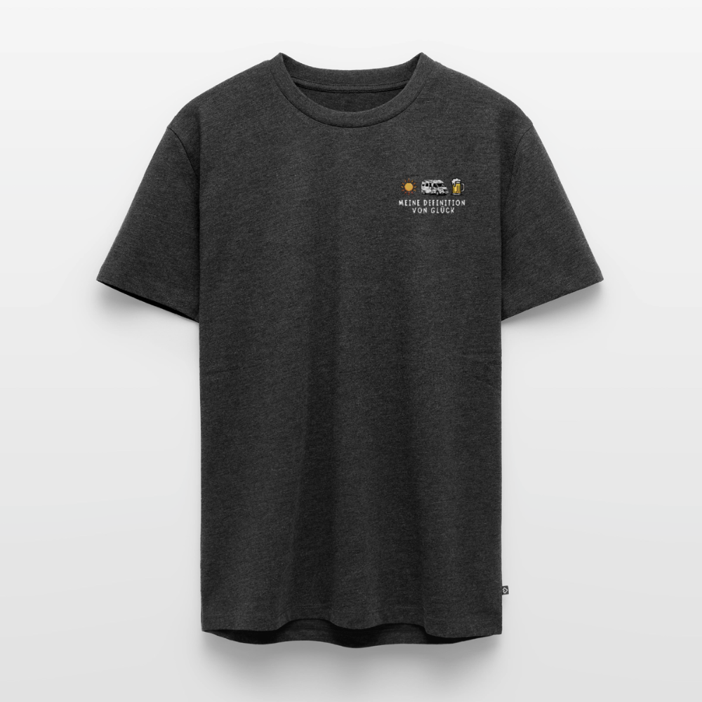 Definition von Glück - Herren Camping T-Shirt - Van - Anthrazit meliert