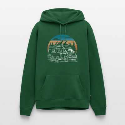 Vanlife mit Hund - Herren Camping Hoodie - Flaschengrün