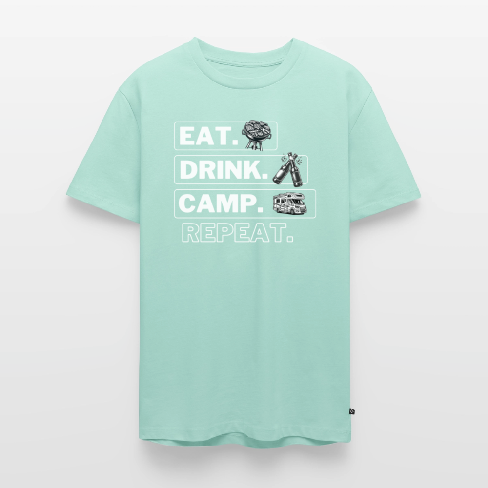 Eat Drink Camp - Herren Camping T-Shirt - Wohnmobil - Mint 