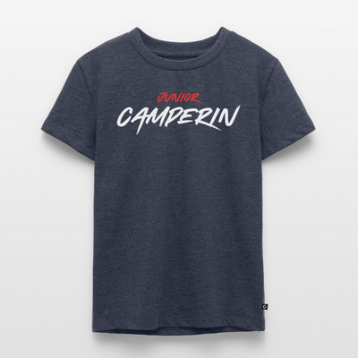Junior Camperin - Kinder Camping T-Shirt - Jeansblau 