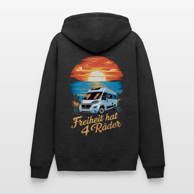 Freiheit hat 4 Räder - Herren Camping Hoodie - Vanlife - Anthrazit meliert