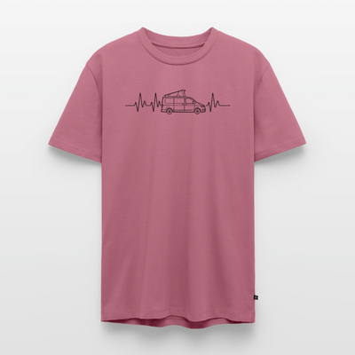 Herzschlag EKG Bulli - Herren Camping T-Shirt - Mauve