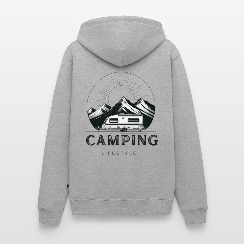 Camping Lifestyle - Herren Camping Hoodie - Grau meliert